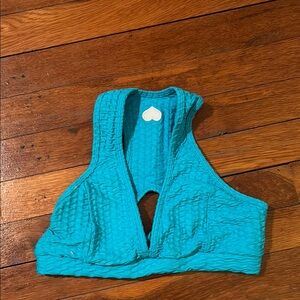 Booty by BrabantTurquoise Textured Sports Bra